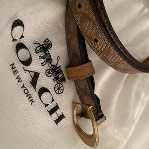 Coach signature buckle belt